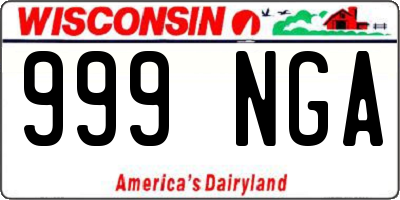 WI license plate 999NGA