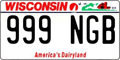 WI license plate 999NGB