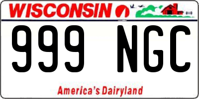 WI license plate 999NGC