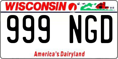 WI license plate 999NGD