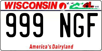 WI license plate 999NGF