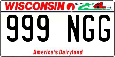 WI license plate 999NGG