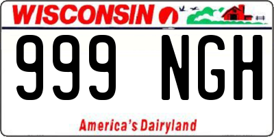 WI license plate 999NGH