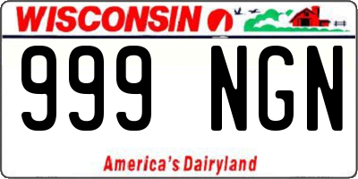 WI license plate 999NGN