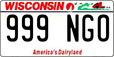WI license plate 999NGO