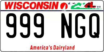 WI license plate 999NGQ