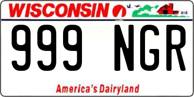 WI license plate 999NGR