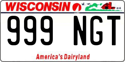 WI license plate 999NGT