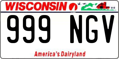 WI license plate 999NGV