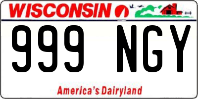 WI license plate 999NGY