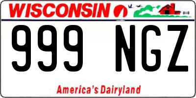 WI license plate 999NGZ