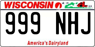 WI license plate 999NHJ
