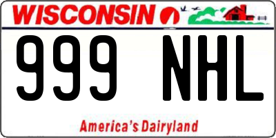 WI license plate 999NHL
