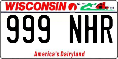 WI license plate 999NHR