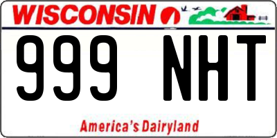WI license plate 999NHT