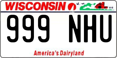 WI license plate 999NHU