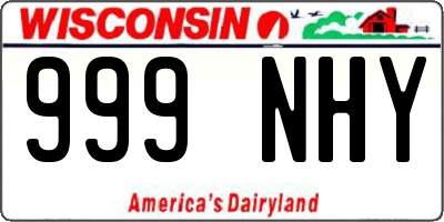 WI license plate 999NHY