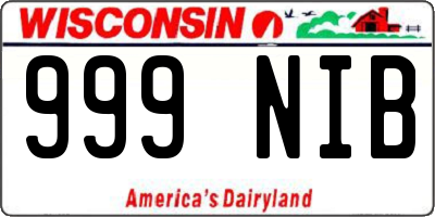 WI license plate 999NIB
