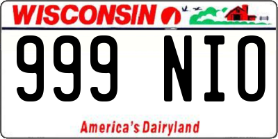 WI license plate 999NIO