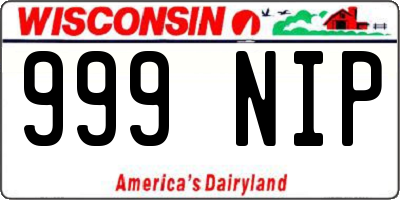 WI license plate 999NIP