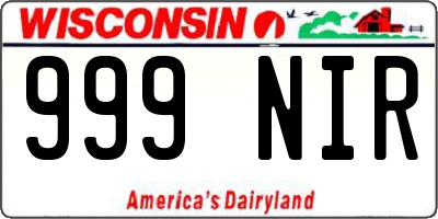 WI license plate 999NIR