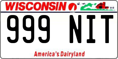 WI license plate 999NIT