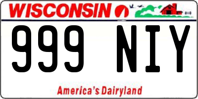 WI license plate 999NIY