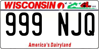 WI license plate 999NJQ