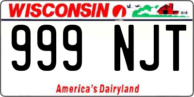 WI license plate 999NJT