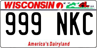 WI license plate 999NKC