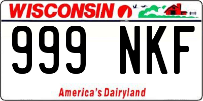 WI license plate 999NKF