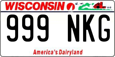 WI license plate 999NKG