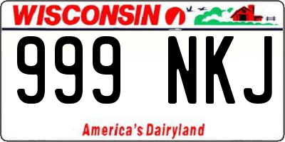 WI license plate 999NKJ