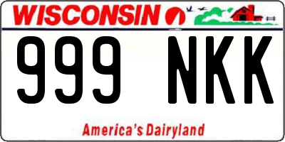 WI license plate 999NKK