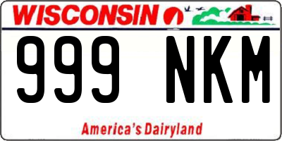 WI license plate 999NKM