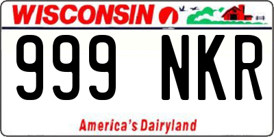 WI license plate 999NKR