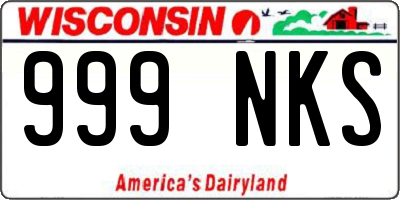 WI license plate 999NKS