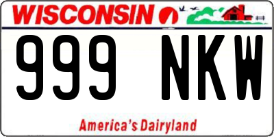 WI license plate 999NKW