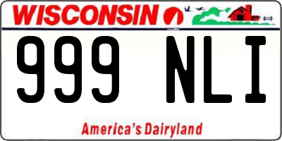 WI license plate 999NLI