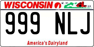 WI license plate 999NLJ