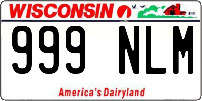WI license plate 999NLM