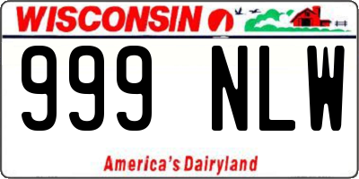 WI license plate 999NLW