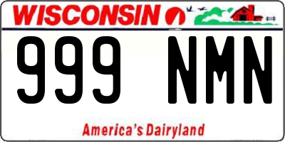 WI license plate 999NMN