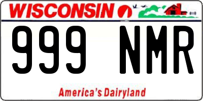 WI license plate 999NMR