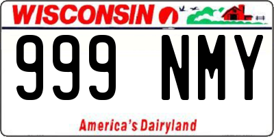 WI license plate 999NMY