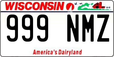 WI license plate 999NMZ