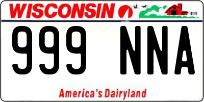 WI license plate 999NNA