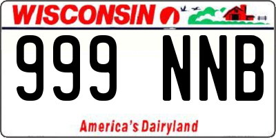 WI license plate 999NNB