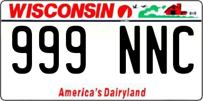 WI license plate 999NNC