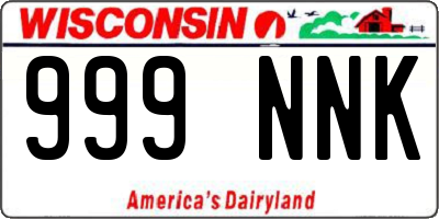 WI license plate 999NNK